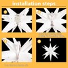 JOINTWIN 14'' Moravian Star Led 18 Point White 3D Star