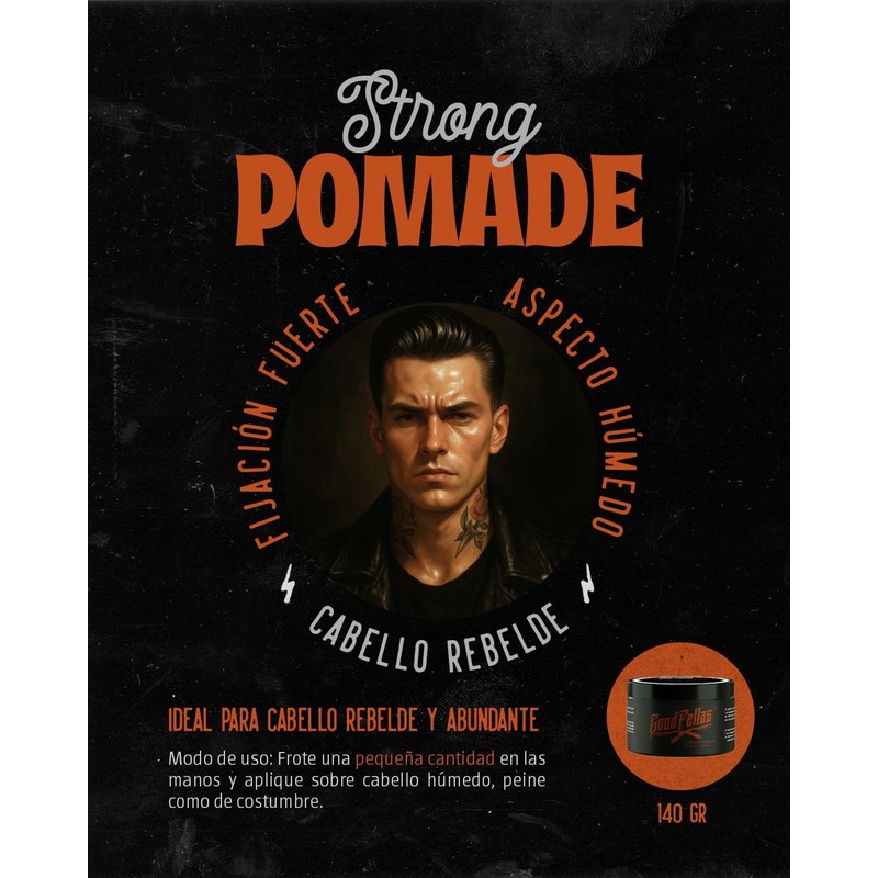 GoodFellas Pomada para Cabello de Fijación Fuerte Strong Pomade con