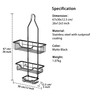 Shower Caddy Over Shower Head Rustproof Aluminum Large Hanging Shower