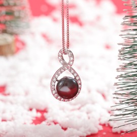 Black Pearl Necklaces Gifts for Wife Freshwater Pearl Necklace Wedding Birthday Gifts - Mom Girlfriend Her Mothers Day Gifts for Women