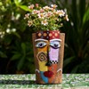 Picasso Abstract Face Planters Flower Pots, Handmade Resin Pots for