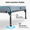 Veehoo Elevated Raised Dog Bed+Removable Dog Bed Mat-Cooling Outdoor Medium