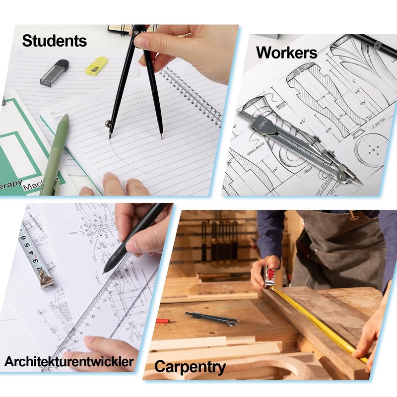Behiruch Pack of 100 2B Compass Leads, 2 mm Compass