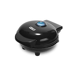 DASH Mini Maker Electric Round Griddle for Individual Pancakes, Cookies, Eggs & other on the go Breakfast, Lunch & Snacks with Indicator Light + Included Recipe Book - Black