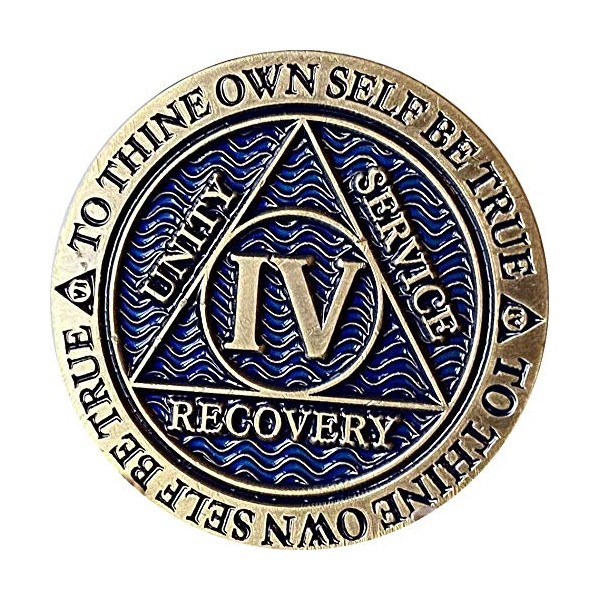 4 Year AA Medallion Reflex Antique and Blue Color Bronze