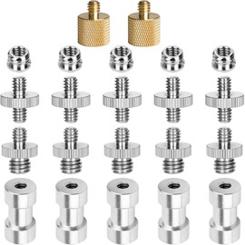 ChromLives Camera Screw 1/4 Inch to 3/8 Inch Thread Screws Camera Tripod Adapter Screws for Ball Head, Tripod, Monopod, Quick Release Plate DSLR Camera Pack of 22
