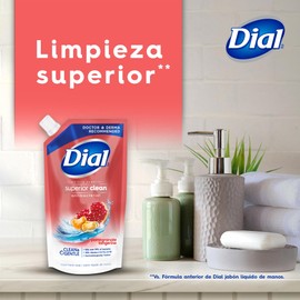 DIAL Repuesto de jabón líquido para manos, Granada Mandarina, 800 ml