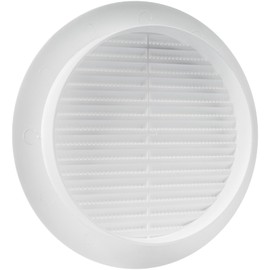 Vent Systems 6'' Inch - Pack of 10 - White Soffit Vent Cover - Round Intake or Exhaust Air Vent Louver with Screen Mesh - Air Supply HVAC Ventilation for Bathroom, Home Office, Kitchen