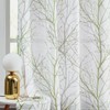 FMFUNCTEX Linen Semi Sheer Curtains for Bedroom, Sage Green White