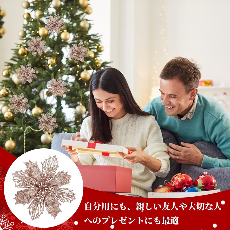 Doyime Christmas Ornaments, 24 Pieces (with Clips), Squirrel Tree Decorations,