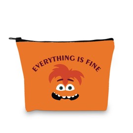 BDPWSS Inside Cartoon Friend Gift Everything is Fine Inside Group Friends Trip Gift Inside Character Anxiety Fans Makeup Bag (Everything fine bagCA)