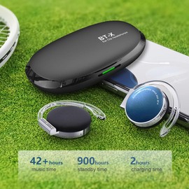 On Ear Headphones Bluetooth 5.3, Open Ear Headphones Wireless Bluetooth, Clip On Headphones Sport Headset Bluetooth with 4 Microphones, Comfort Fit Ear Hooks Earphones