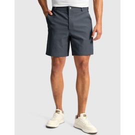G Gradual Men's Golf Dress Shorts 7"/ 9" Stretch Casual Work Flat Front Shorts for Men with 3 Pockets Quick Dry(Dark Grey,L7 W34)