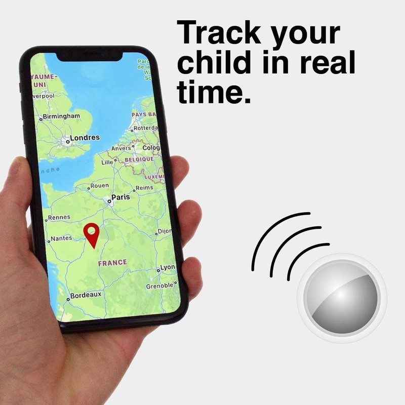 JUSTMONE Airtag Compatible GPS Insoles for Kids and Teens -