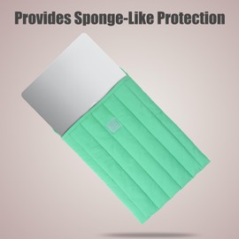 Puffy Laptop Sleeve 13-14 Inch Light Green, Protective Carrying Case for Men and Women, Cute Case Bag Compatible with 13 and 14 Inch Laptops, for MacBook Air M2, Asus/Dell Xps in Cover