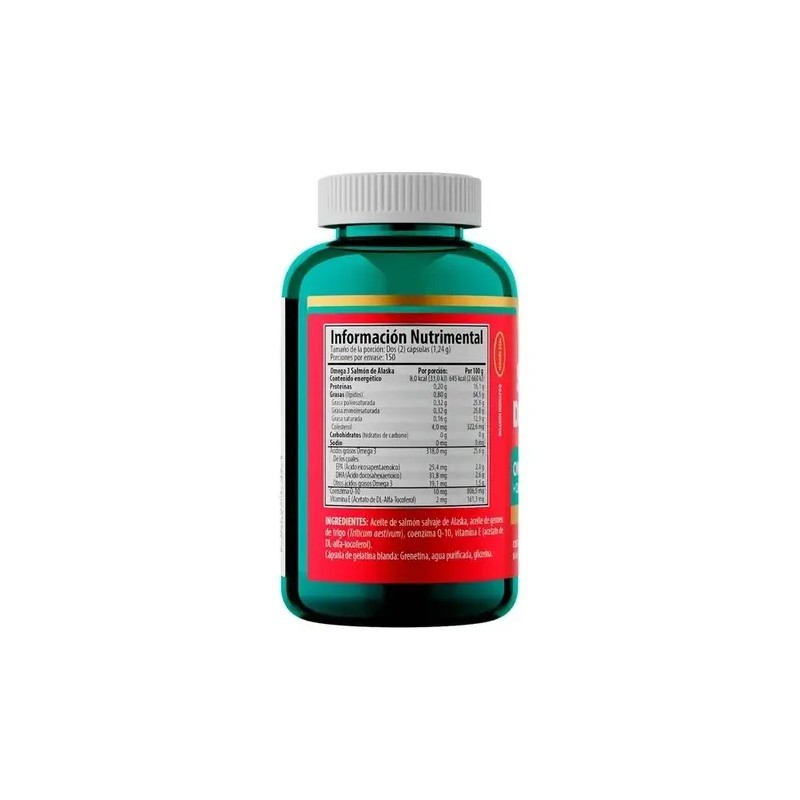 Salmón De Alaska Omega 3 Con Coq10 Y Vitamina E