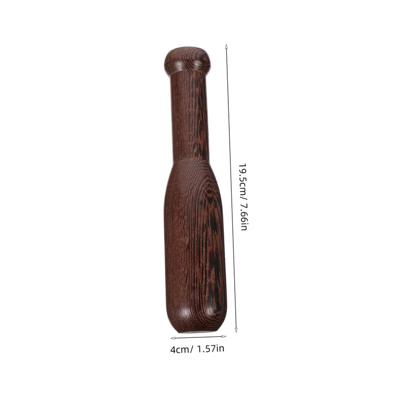 LIFKOME 1Pc Wooden Garlic Pestle Ergonomic Kitchen Grinding Tool for