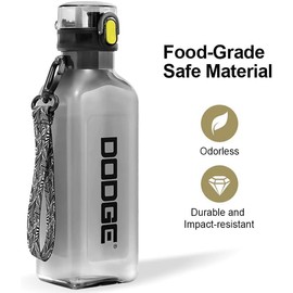 excvalues Sports Water Bottle 700ML Reusable Water Bottle Portable Leakproof BPA Free Plastic Water Bottles for Travel Picnic Gym Camping School (Black)