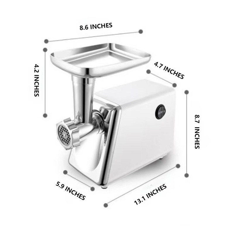 Zuguachi Electric Meat Grinder, Multifunctional Household Food Processing Machine, Stainless