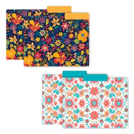 MARBOL Stores 12pcs Decorative File Folders Letter Size, Office folders Decorative, Decorative Manila 1/3 Cut tap, File folders Decorative, Cute Folders with Colorful Floral William Morris Patterns