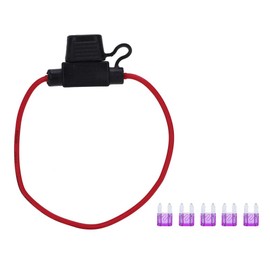 5pcs Small Size in-line Fuse Holder Kit 5pcs ATC/ATO Fuse for Car Boat RV 12V (+5PCS 3A Fuse)