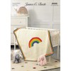 James Brett Double Knit Pattern Kids Baby Rainbow Design Blanket