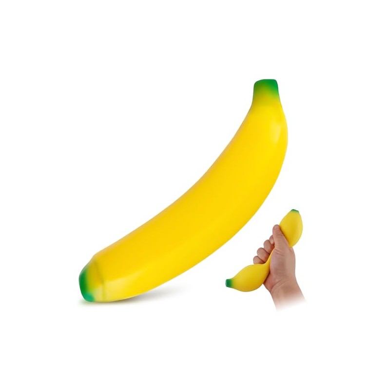 Plátano Antiestrés de Silicona 17.5 cm, Accesorio de Escritorio