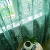 Deeprove - Cortinas transparentes de encaje verde oscuro de 45