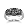 925 Sterling Silver Marcasite Art Deco Style Ring