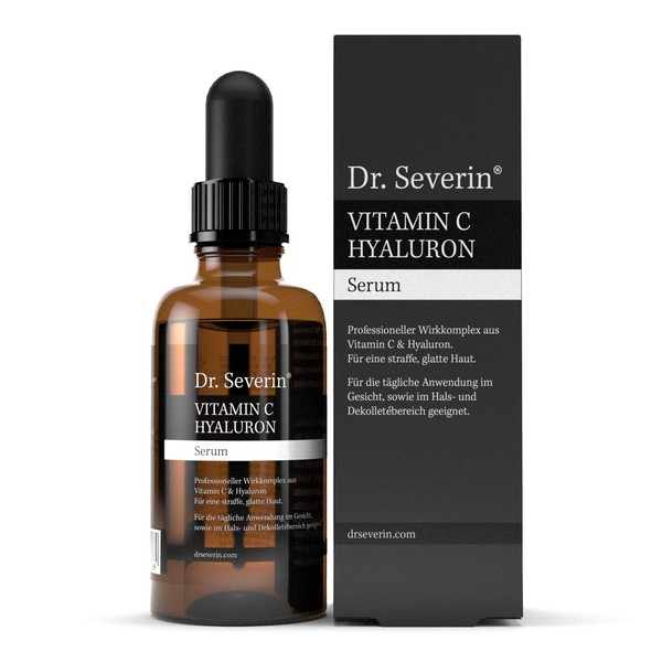 Dr. Severin Vitamin C Hyaluronic Acid Serum I Highly Concentrated Hyaluronic Acid I Anti-Ageing I Smoothes fine lines and wrinkles I Hydration Boost I Made in Germany