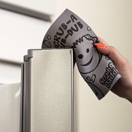 Scrub Daddy Damp Duster Towel - Durable Sponge-Like Dust Cleaner for Multisurface Dusting, Picking Up Pet Hair, Dirt & Grime of All Kinds - Reusable, Soft, Flexible, Absorbent Cleaning Supplies (2ct)