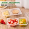 WOIRHWEH 40 Sets Upgrade Double Compartment Condiment Container, 2025 New