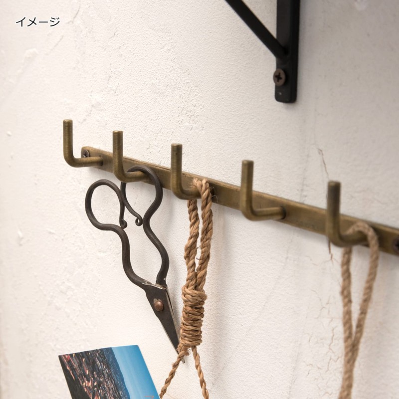 Posh Living 63138 Iron Wall Hook, 5-Piece Set, Antique Gold