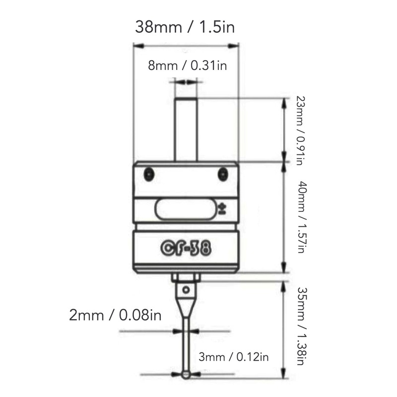 3D Edge Finder Red Aluminum Alloy Waterproof High Accuracy Sensitive