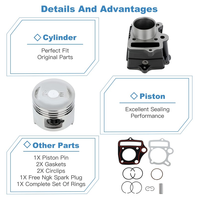 ECCPP CYLINDER & PISTON KIT ASSEMBLY For Honda Z50 Z50R