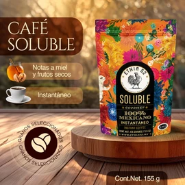 ☕ Café Soluble Clásico Instantáneo ETNIA 52 | 155g | 100% Mexicano 🇲🇽 | Aroma Floral & Sabor Firme 🌼🌰