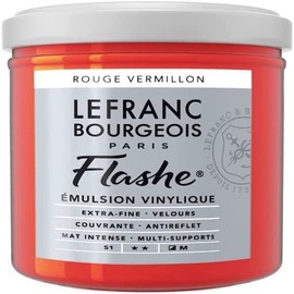 Lefranc Bourgeois Acrylic Vinyl Emulsion, Vermilion Red, 125ml Tube-Vinylfarbe