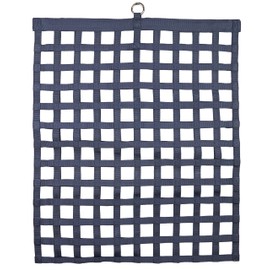 SMARTPAK Slow Feed Hay Bag for Horses | Hay Feeder Net with Resistant Nylon | Gator Mouth Enclosure for Easy Loading | Fits 10-15 lbs of Hay | 4 Flakes Bag | 37" x 30" | Navy Blue | 2" Holes