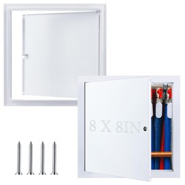 Gisafai 8 x 8 Inch Metal Access Panel for Drywall Ceiling Attic Door Plumbing Wall Access Doors Electrical Panel Cover Heavy Duty Wall Hole Cover, White