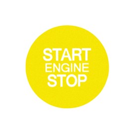 4R Quattroerre.it 2 x START ENGINE ALFA GIULIA STELVIO AND TONALE STICKERS YELLOW 17161