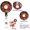 Pack of 4 Donut Badge Holders, Retractable ID Clip with