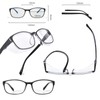 Safety Glasses with Readers 0~+400 for women Men Safety Blue