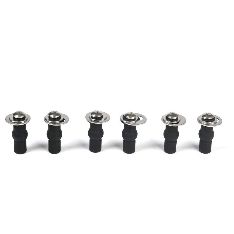 Hibbent 6 Pack Universal Toilet Seat Hinges Screw, Blind Hole