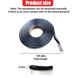 ZIMISI 8MM 13FT Butyl Sealant Tape, Waterproof Sound RV Headlight Sealant Rope, Butyl Rubber Sealant Tape for Car RV Truck Marine, Caulk Strip for Window Door Windshield