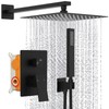 SunCleanse Shower System Rainfall Shower Faucets Set Matte Black, 10