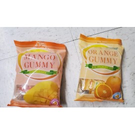 COCON 4  PACK DELICIOUS MANGO AND ORANGE GUMMY CANDY WITH ORANGE & MANGO JUICE