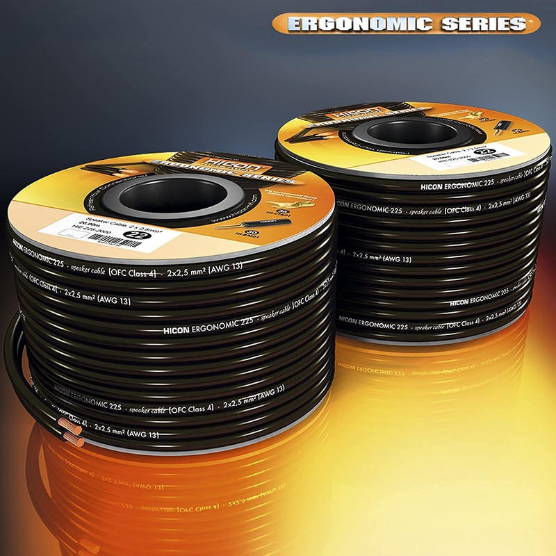 Hicon ERGONOMIC – 10 M Speaker Cable 2 x 2,5