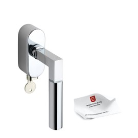 Beschläge Hamburg | Lockable Window Handles Window Fitting | GRO Prime DK 20-07ZAMAK ABS | Modern Rotation/Tilt Window Latch with 90° Grid | Window Lever in Polished Chrome