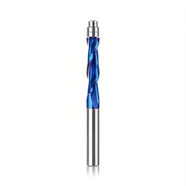 Spiral Flush Trim Router Bit 1/4 Inch Shank, CNC Router Bits for Wood, Carbide End Mills for Milling, Compact Routers(1/4" Dia*1-1/8" CL*1/4Shank Up Cut)