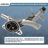 Aluminum Engine Coolant Thermostat Housing Water Outlet Kit with Coolant